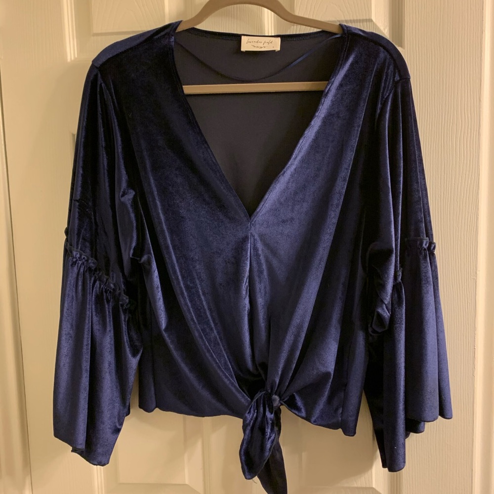Beautiful blue velvet shirt!